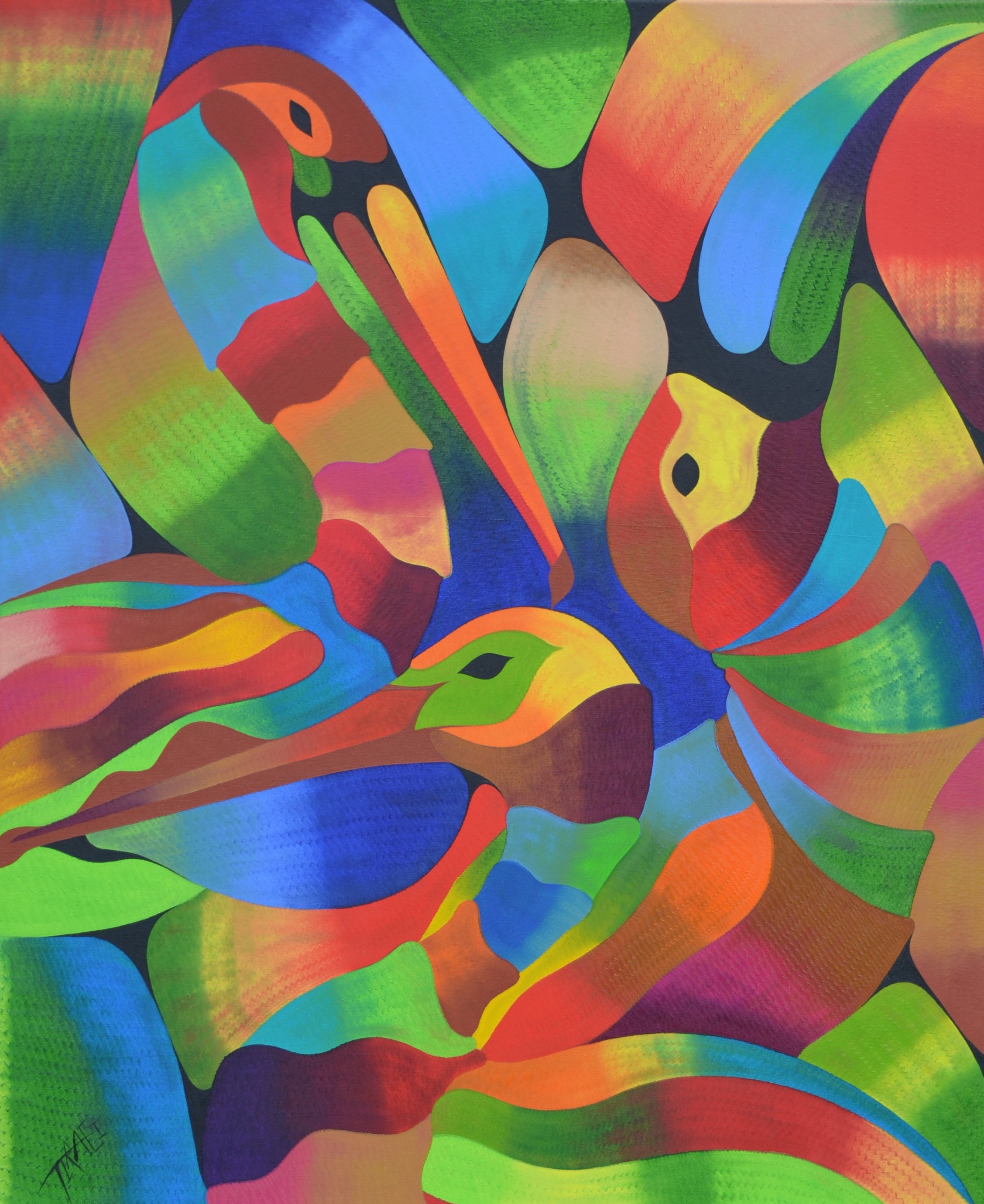 Bunte Vögel 2 von Tiraei, Said