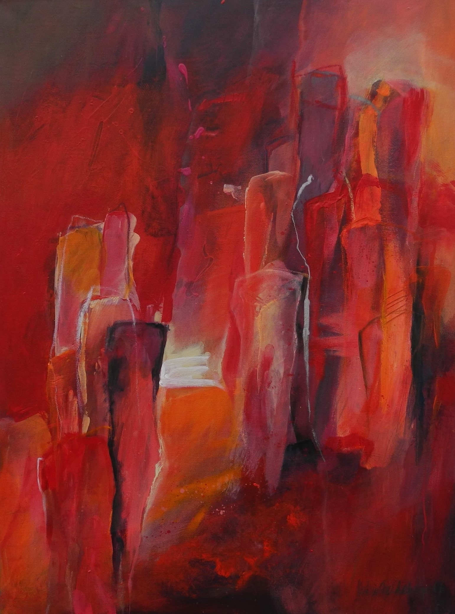 Gomera, rote Felswand von Freudenberger, Katrin
