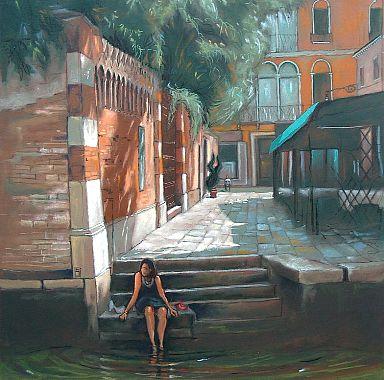 Am Wasser, wartend von Gottschalk, Michael